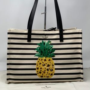 Kate Spade Canvas Pineapple Mega Sam By The Pool
